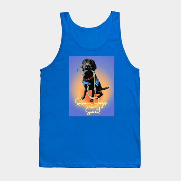 Sweet Black Lab Service Dog Tank Top by B C Designs